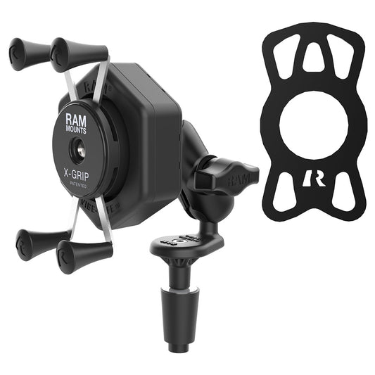 RAM Mount RAM XGrip Phone Mount wVibeSafe Fork Stem Base Short RAMB176AUN7462