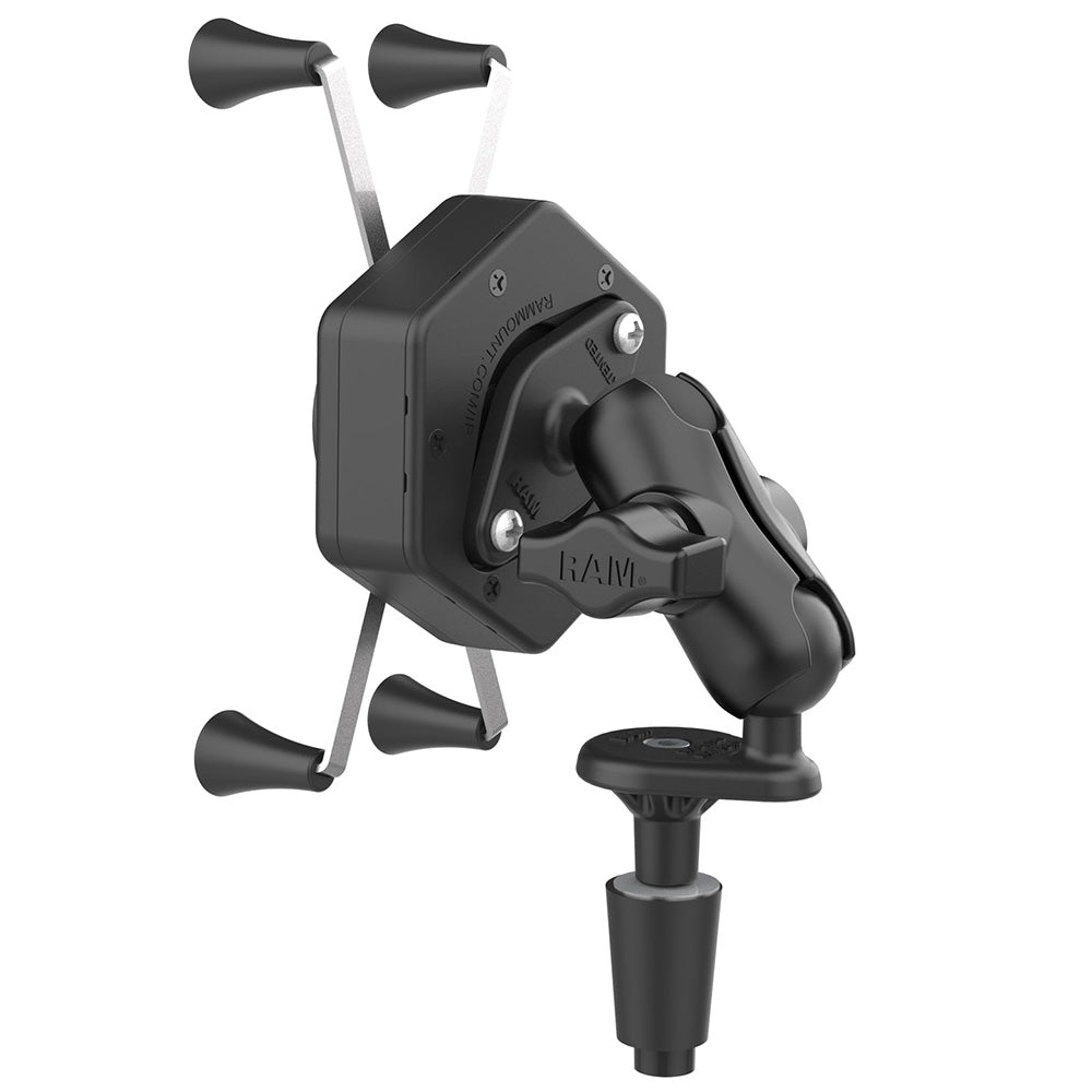 RAM Mount RAM XGrip Large Phone Mount wVibeSafe Fork Stem Base Short RAMB176AUN10462