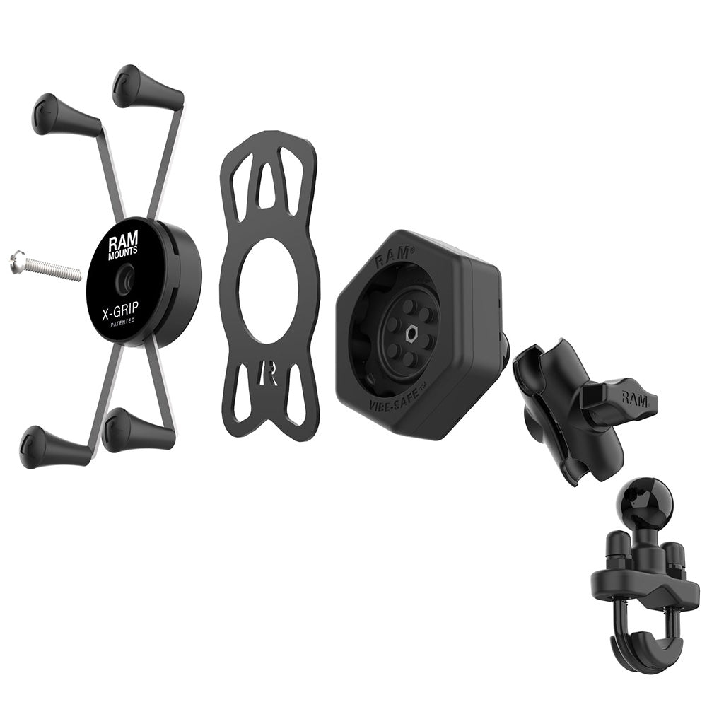 RAM Mount RAM XGrip Large Phone Mount wVibeSafe UBolt Base Short RAMB149ZAUN10462