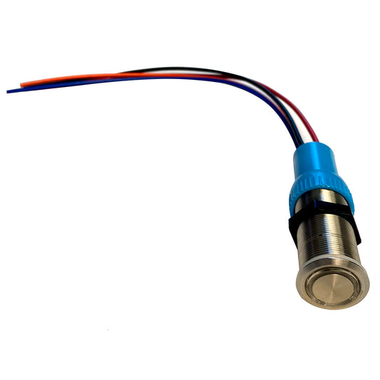 Bluewater 19mm Inrush Push Button Switch NavAnchor OffOnOn BlueGreenRed LED 4 Lead 905731144