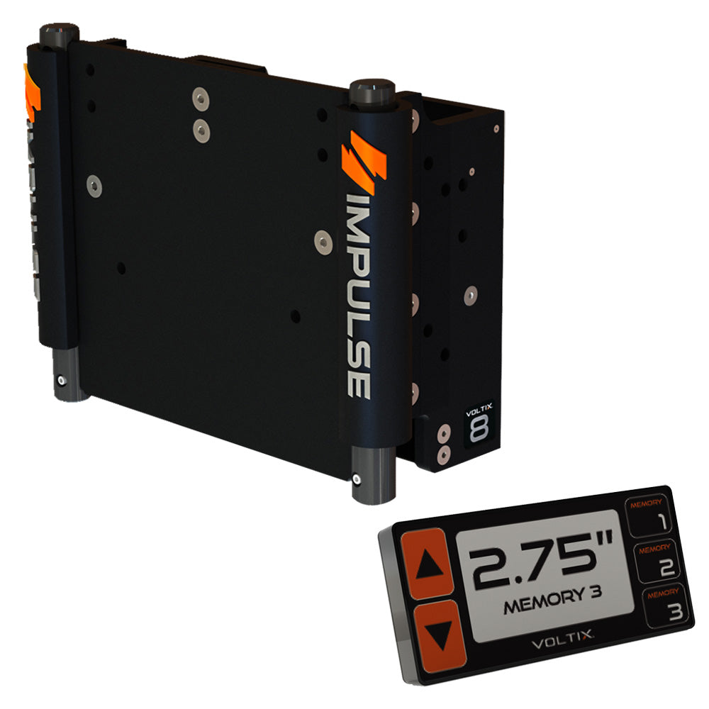 IMPULSE 8 Set Back Electric Jack Plate wSmart Control Black Anodized 75060B