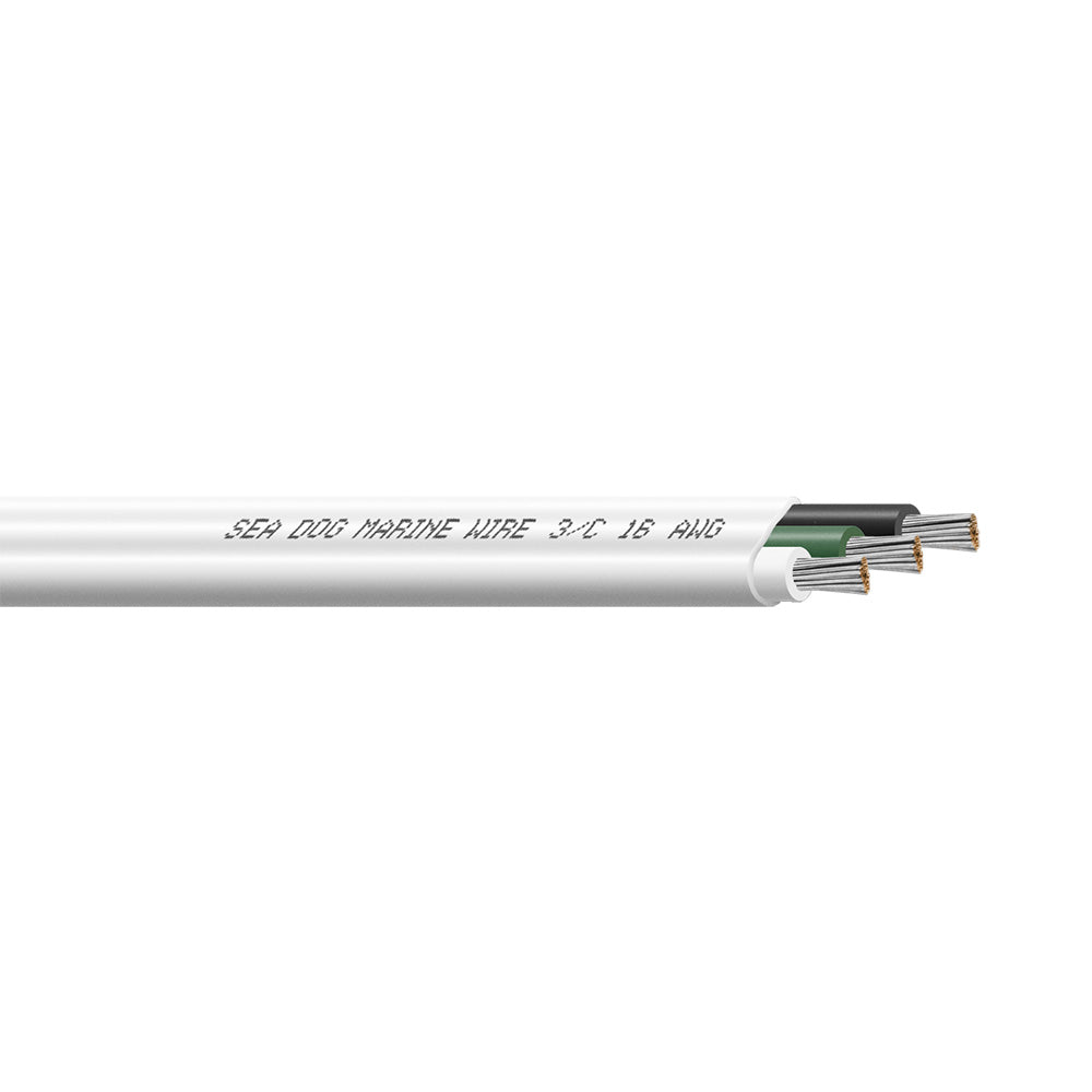 SeaDog 163 AWG Flat Triplex Wire WhiteGreenBlack 250 8016304