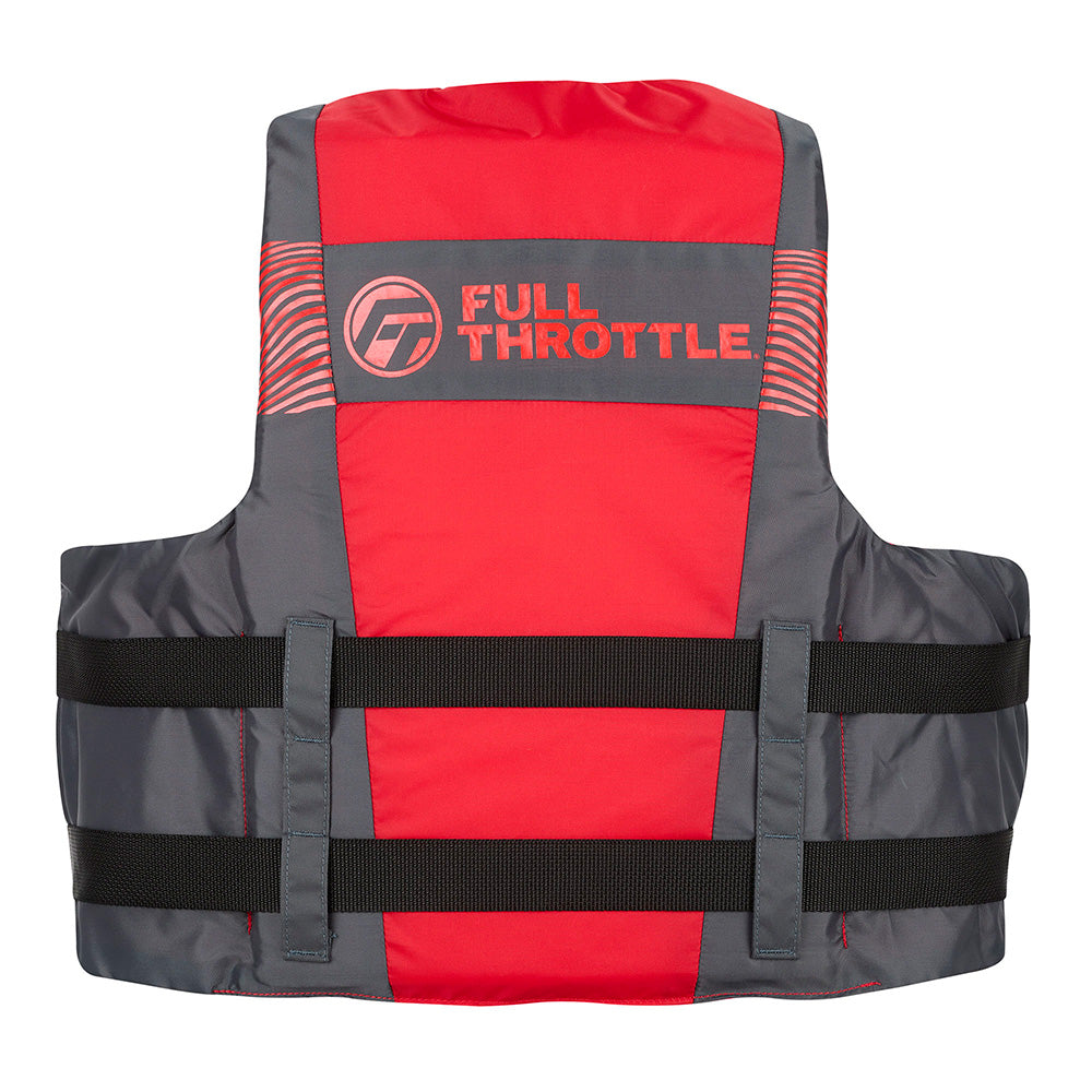 Full Throttle Adult Nylon Life Jacket LXL BlackRed 11220010005026