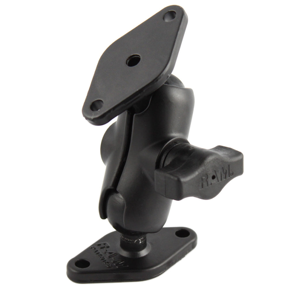 RAM Mount 1 Diameter Ball Mount wShort Arm 2 Diamond Bases RAMB102UA
