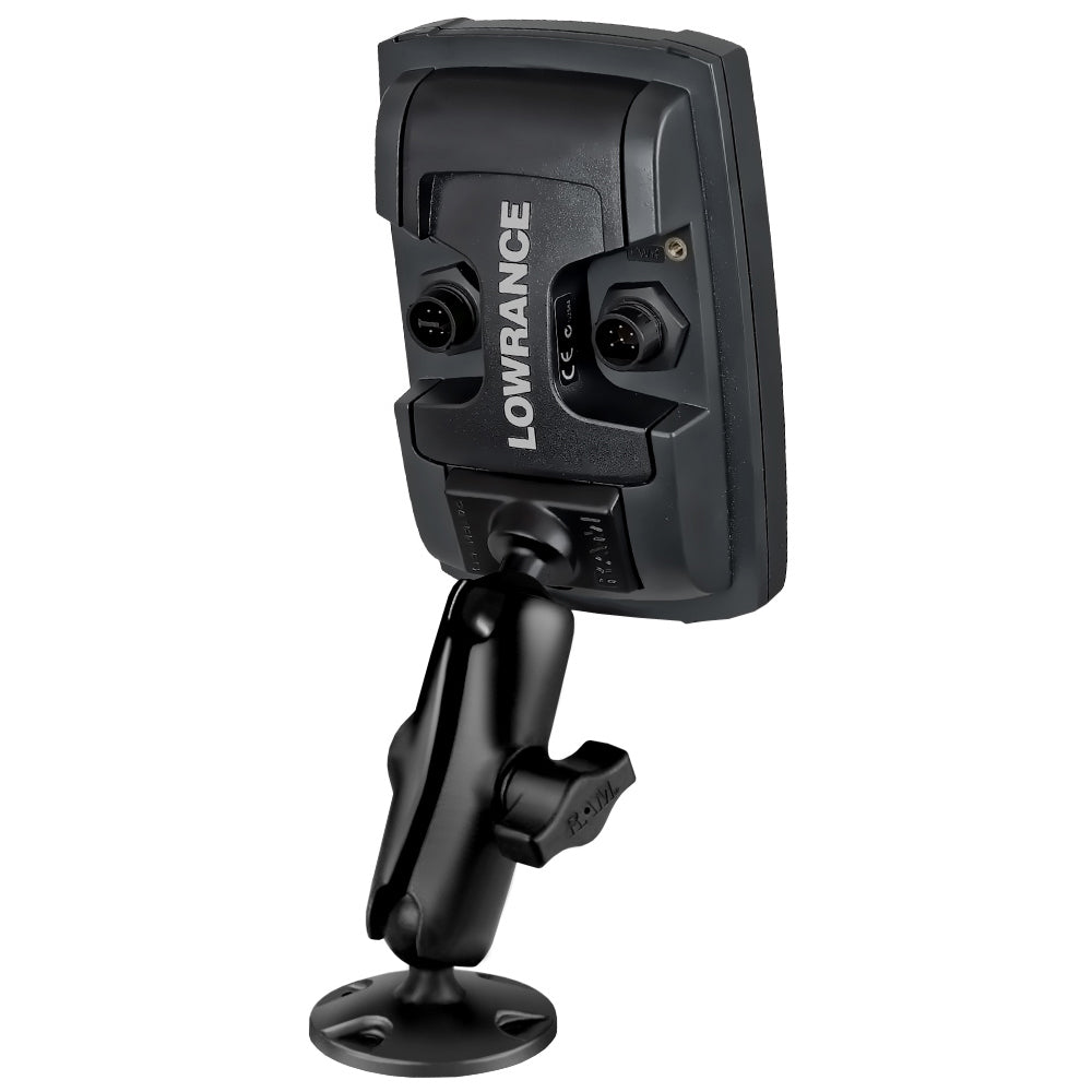 RAM Mount 1 Ball Light Use Composite Mount fLowrance Elite4 Mark4 Series Fishfinders RAPB101ULO11