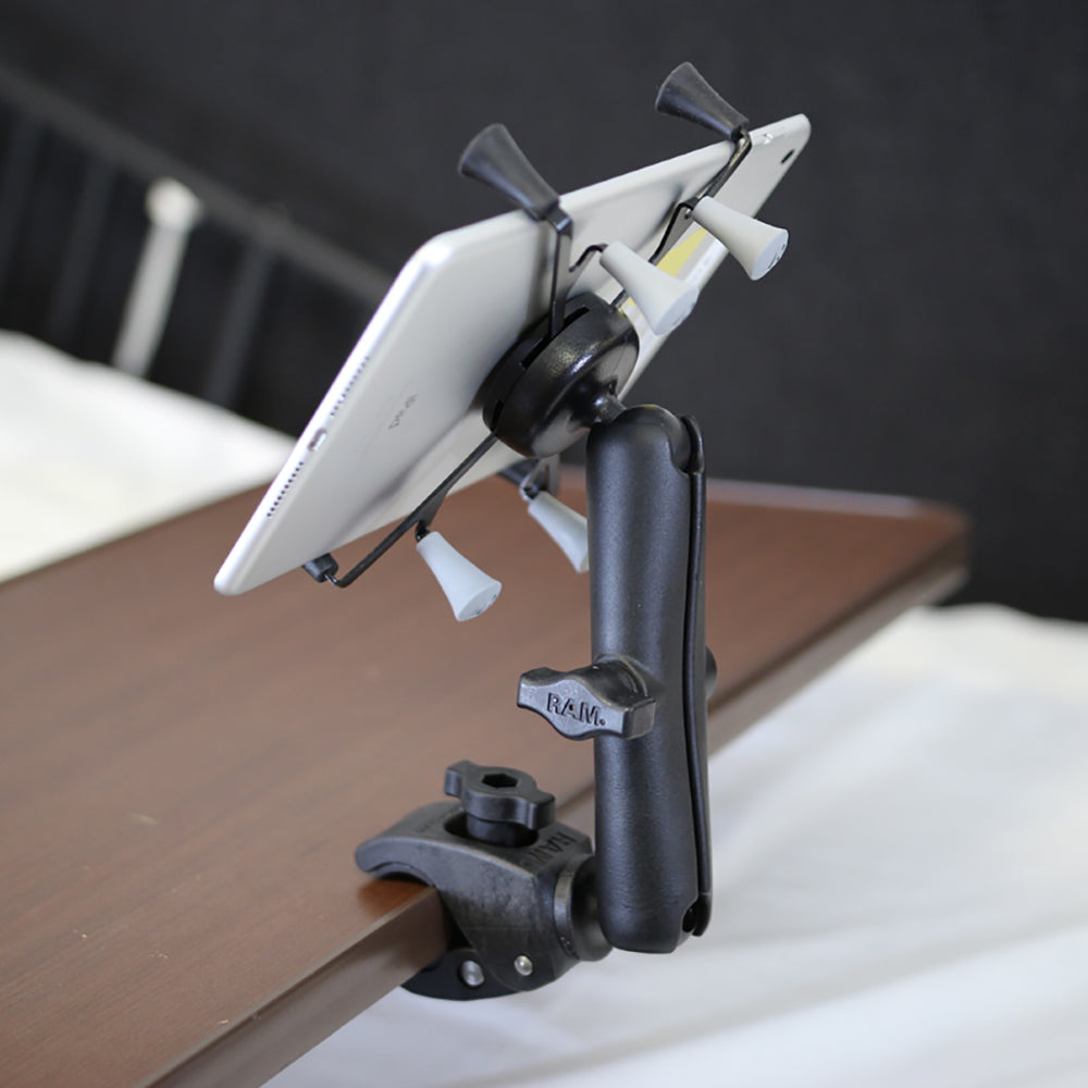 RAM Mount ToughClaw Base wLong Double Socket Arm Universal XGrip Cradle w1 Ball f7 Tablets RAMB400CUN8U