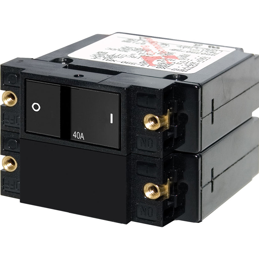 Blue Sea 7416 ASeries Flat Rocker Circuit Breaker Double Pole 40A 7416
