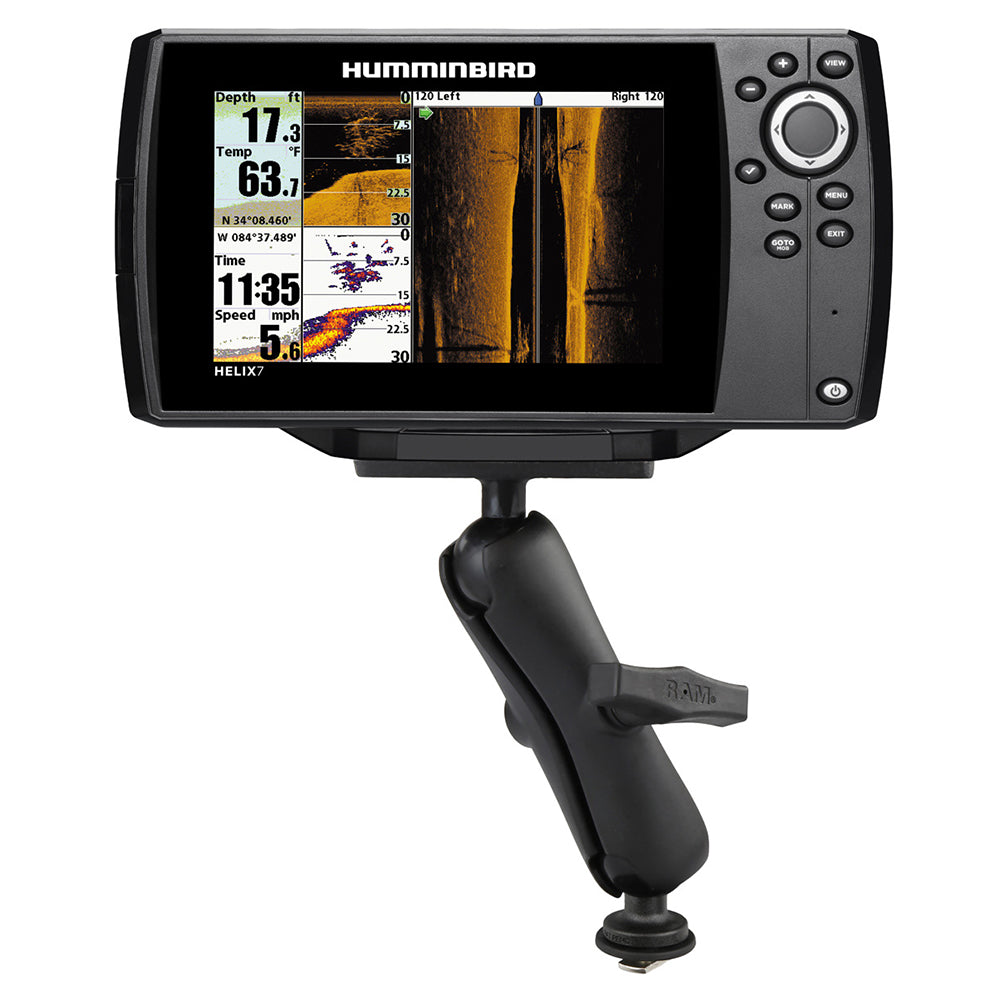 RAM Mount RAM 15 Ball Mount with Track Ball Base 2 x 4 Plate for the Humminbird Helix 7 ONLY RAM20224354TRA1U