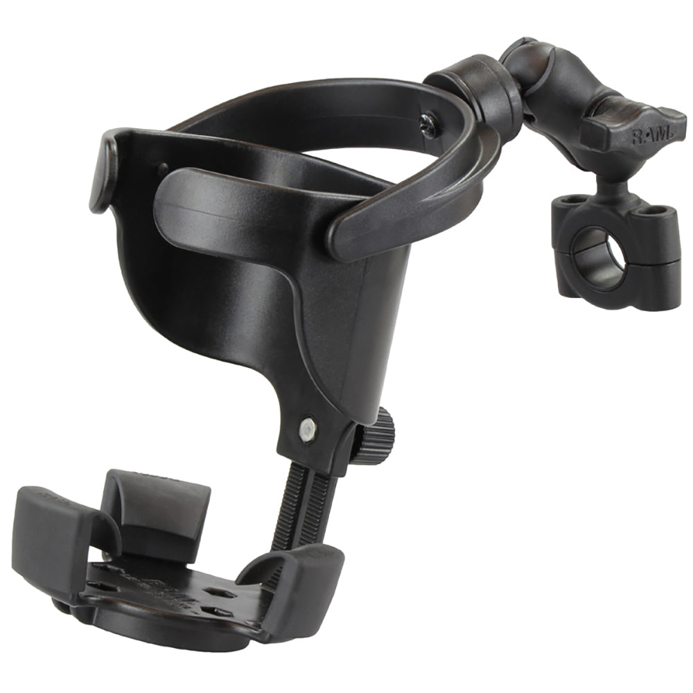 RAM Mount RAM Level Cup XL with Torque 34 1 Diameter Rail Base and Short Arm RAMB408751A417U