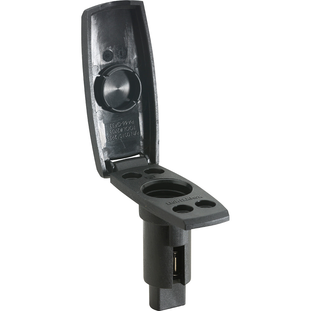 Attwood LightArmor PlugIn Base 2 Pin Black Rectangle 910V2PB7
