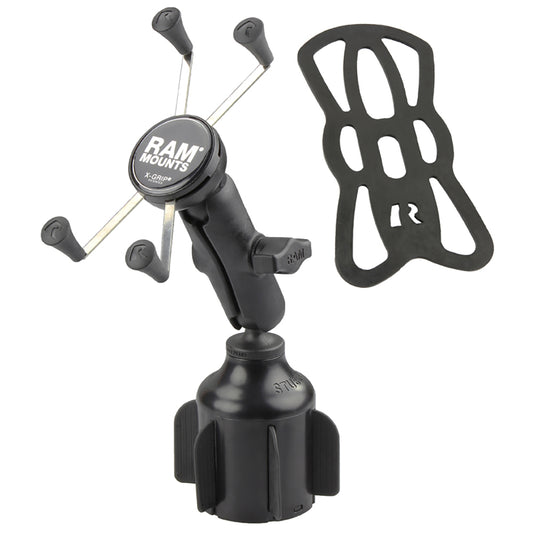 RAM Mount RAM XGrip Large Phone Mount wRAM Stubby Cup Holder Base RAPB2994UN10U