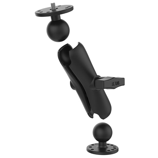 RAM Mount RAM Double Ball Mount w1420 Male Thread Medium Arm RAM101AU