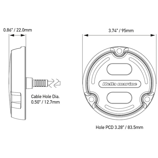 Hella Marine Apelo A2 RGB Underwater Light 3000 Lumens Bronze Housing White Lens wEdge Light 016148101
