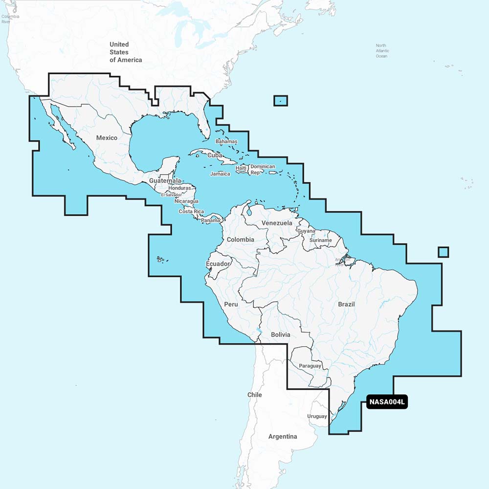 Navionics NASA004L Mexico Caribbean to Brazil Navionics 010C136430