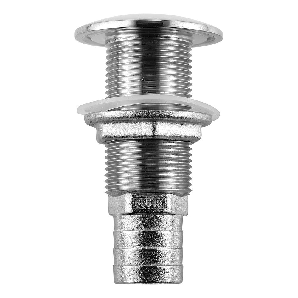 Attwood Stainless Steel ThruHull Standard Straight Barbed 1 Inner Diameter 665483