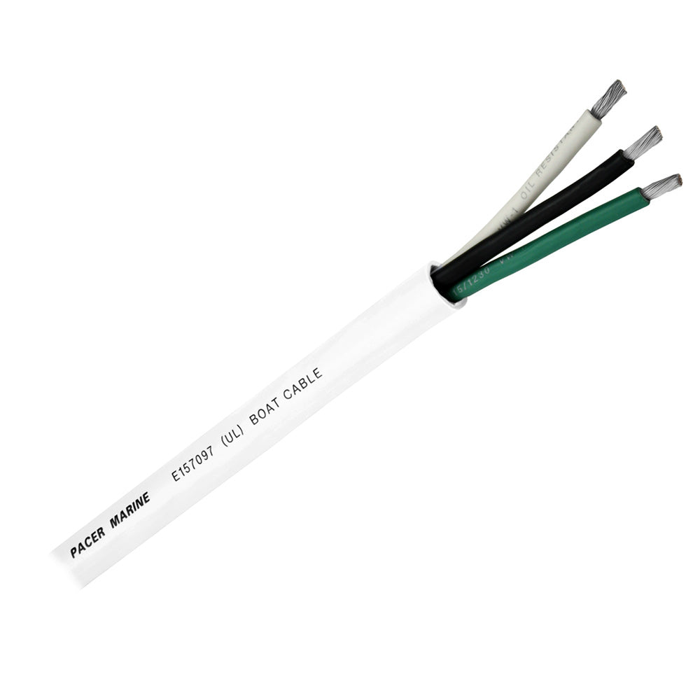 Pacer Round 3 Conductor Cable 100 143 AWG Black Green White WR143100