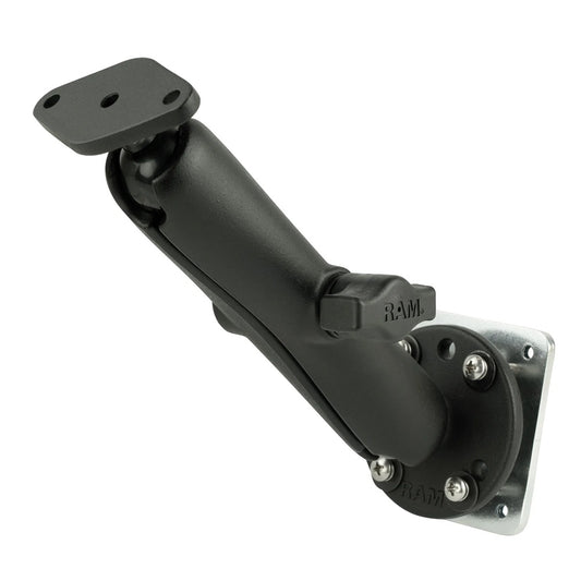 RAM Mount Double Ball DrillDown Mount wDiamond Plate  Backer Plate RAMB138UCINT3