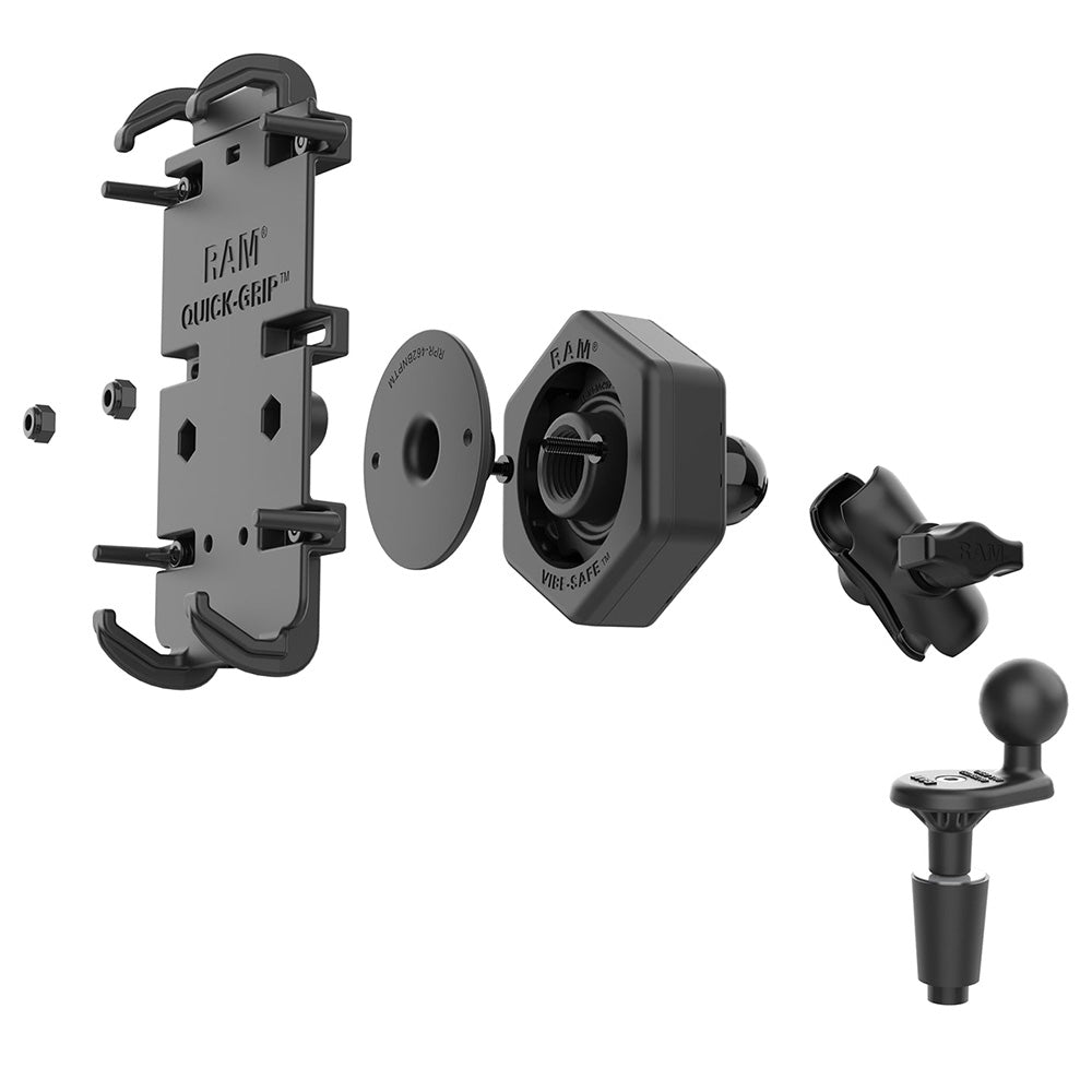 RAM Mount RAM QuickGrip XL Phone Mount wVibeSafe  Fork Stem Base  Short RAMB176APD4462