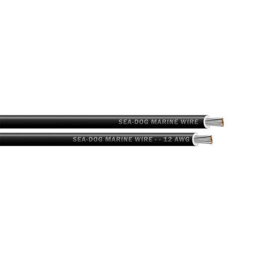 SeaDog 12 AWG Black Primary Wire  25 8012010
