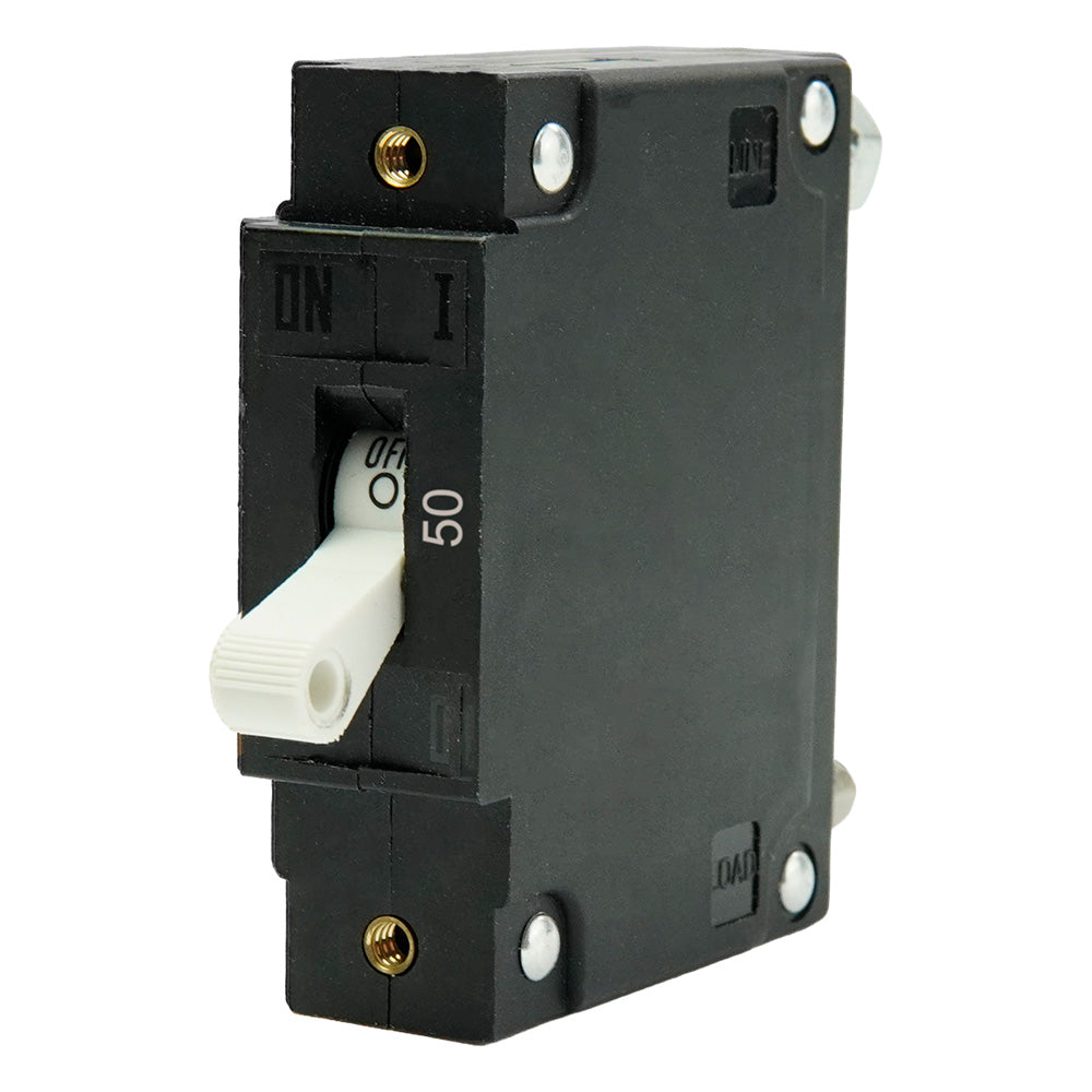 Egis C Series White Toggle Panel Mount Circuit Breaker  Single Pole 50A 3501050