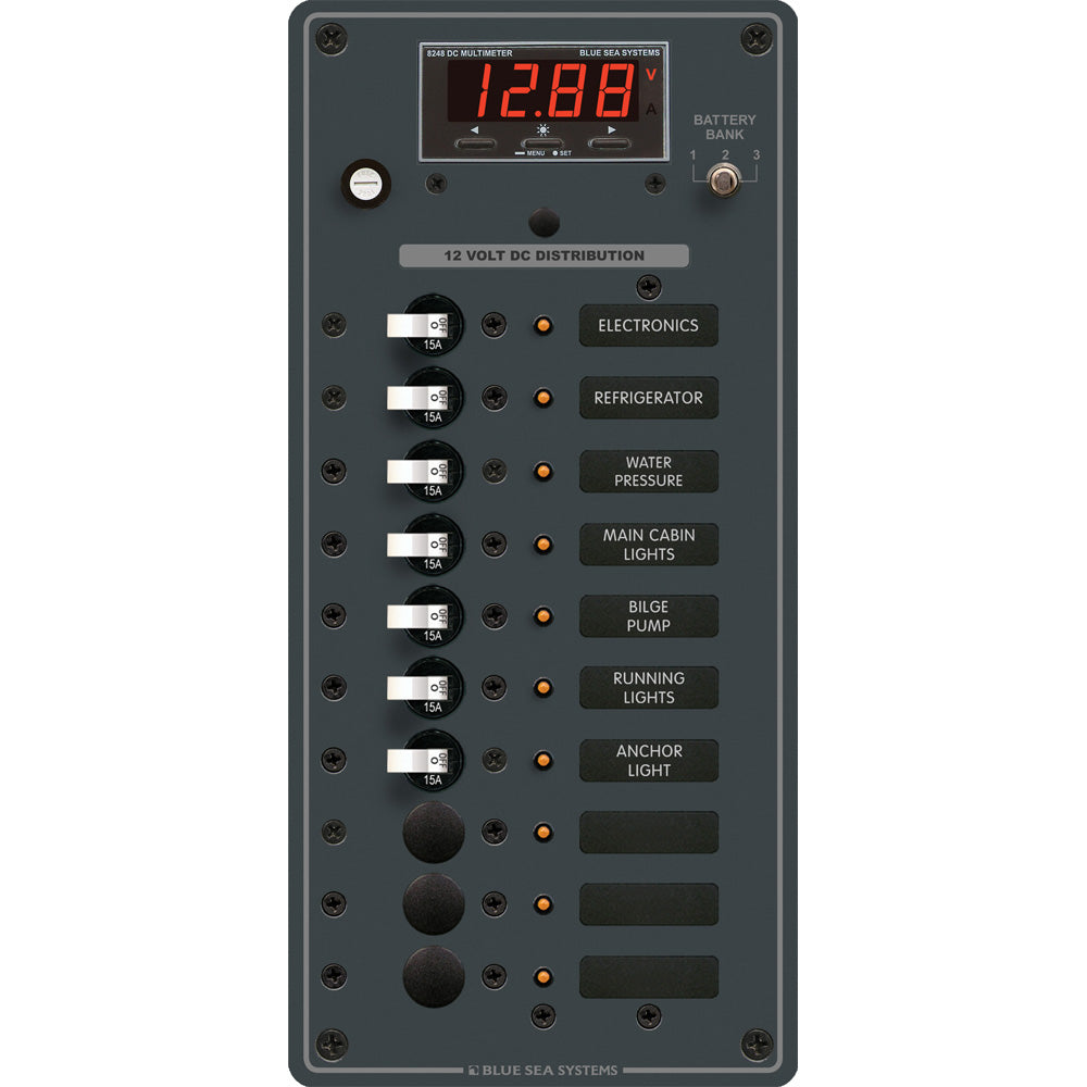 Blue Sea 8402 DC 10 Position wMultiFunction Meter 8402