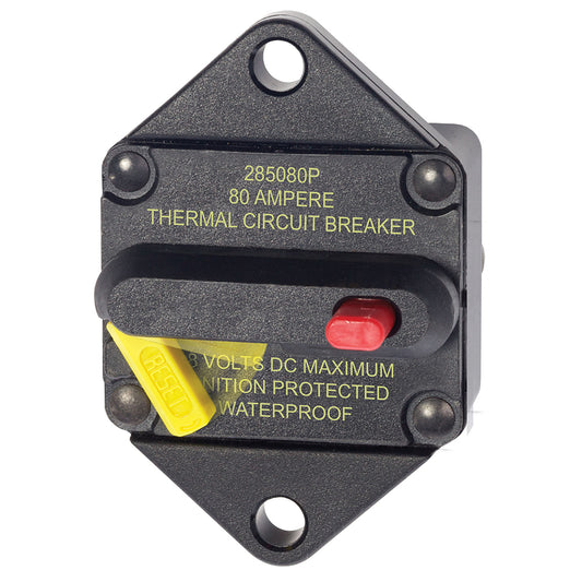 Blue Sea 7086 80 Amp Circuit Breaker Panel Mount 285 Series 7086