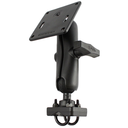 RAM Mount 15 Rail Mount wDouble UBolt Bases  3625 Square Base RAM3341U