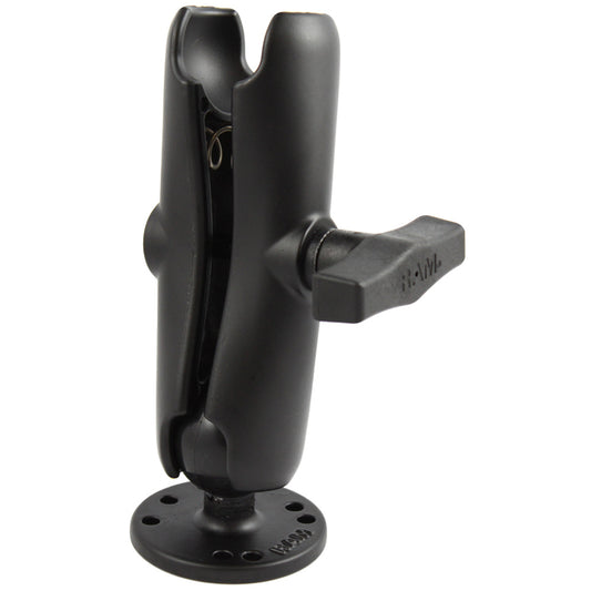 RAM Mount 15 Ball Double Socket Arm w25 Round Base RAM103U