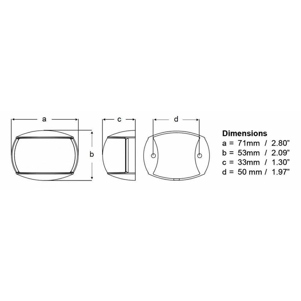 Hella Marine NaviLED Port  Starboard Pair  2nm  Clear LensWhite Housing 980520911