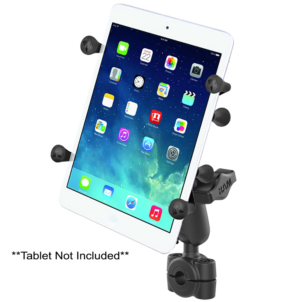 RAM Mount RAM Torque 38  58 Diameter Mini Rail Base with 1 Ball Medium Arm and XGrip for 78 Tablets RAMB4083762UN8U