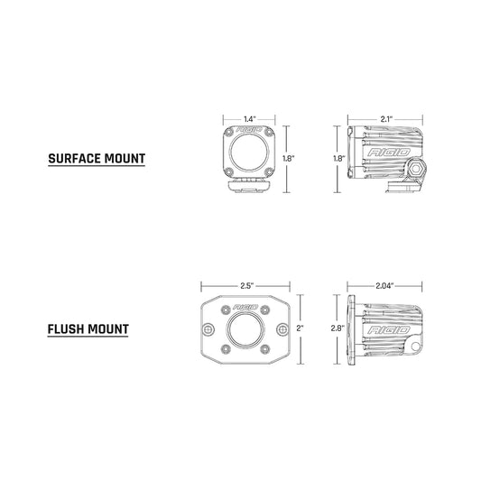 RIGID Industries Ignite Flush Mount Flood  Black 20641
