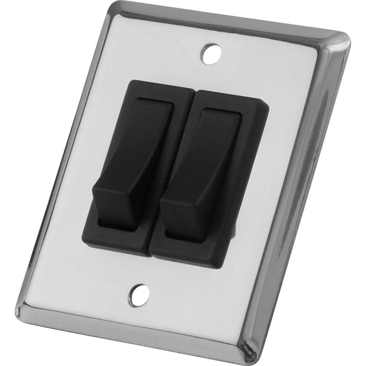 SeaDog Double Gang Wall Switch  Stainless Steel 4030201