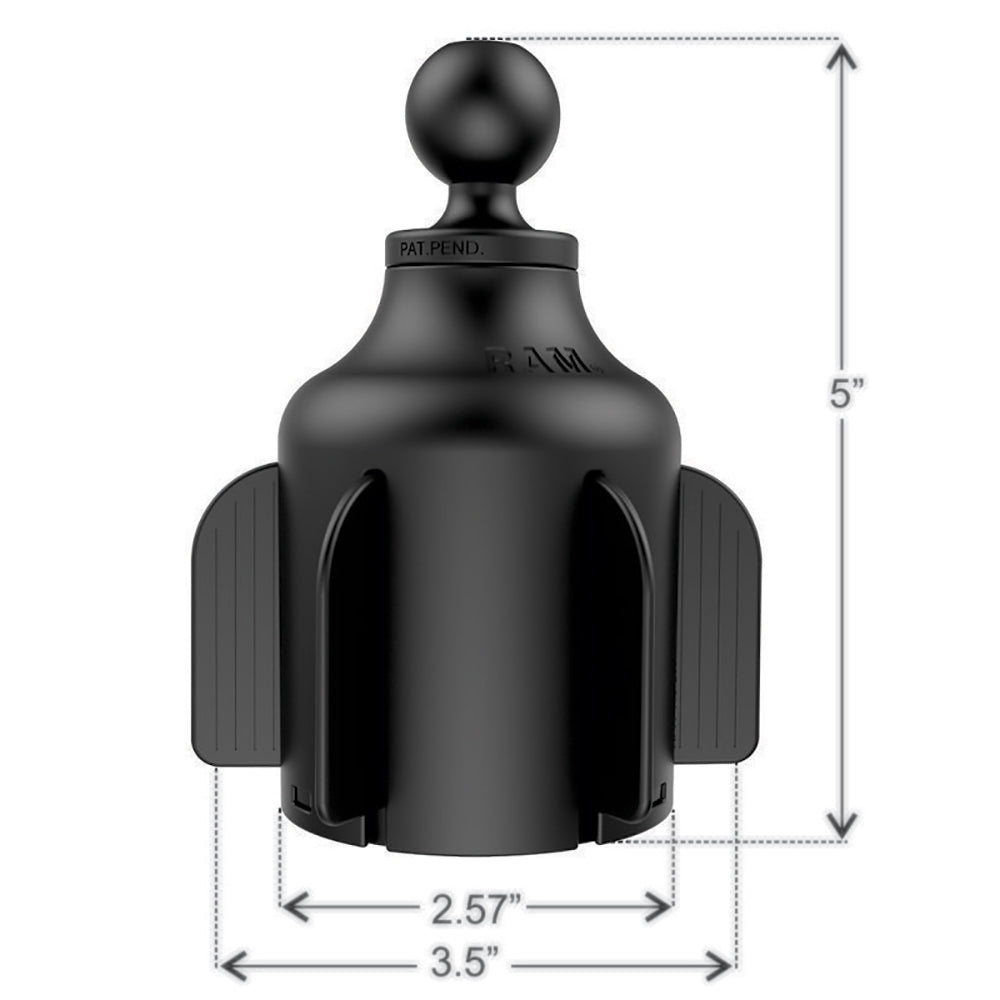 RAM Mount RAM Stubby Cup Holder Ball Base RAPB2994U