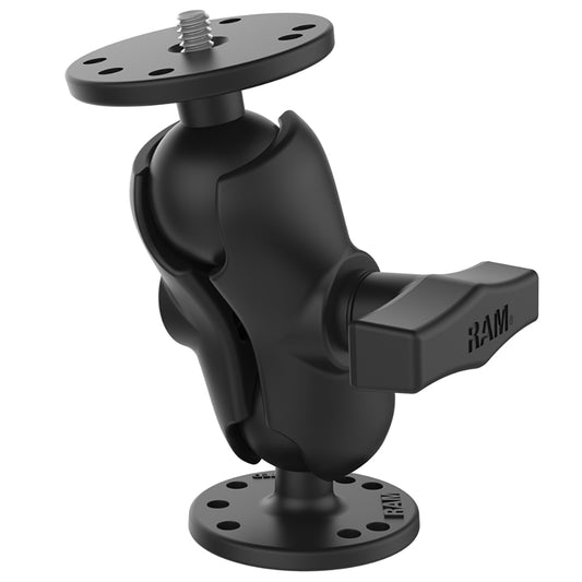 RAM Mount RAM Double Ball Mount w1420 Male Thread  Short Arm RAM101AUB