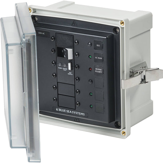 Blue Sea 3123  SMS Panel Enclosure wELCI 32A  3 Blanks  230V AC 3123