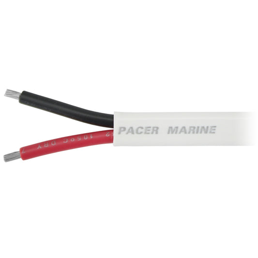 Pacer 142 AWG Duplex Wire  Flat Cable  RedBlack  Sold By The Foot W142DCFT